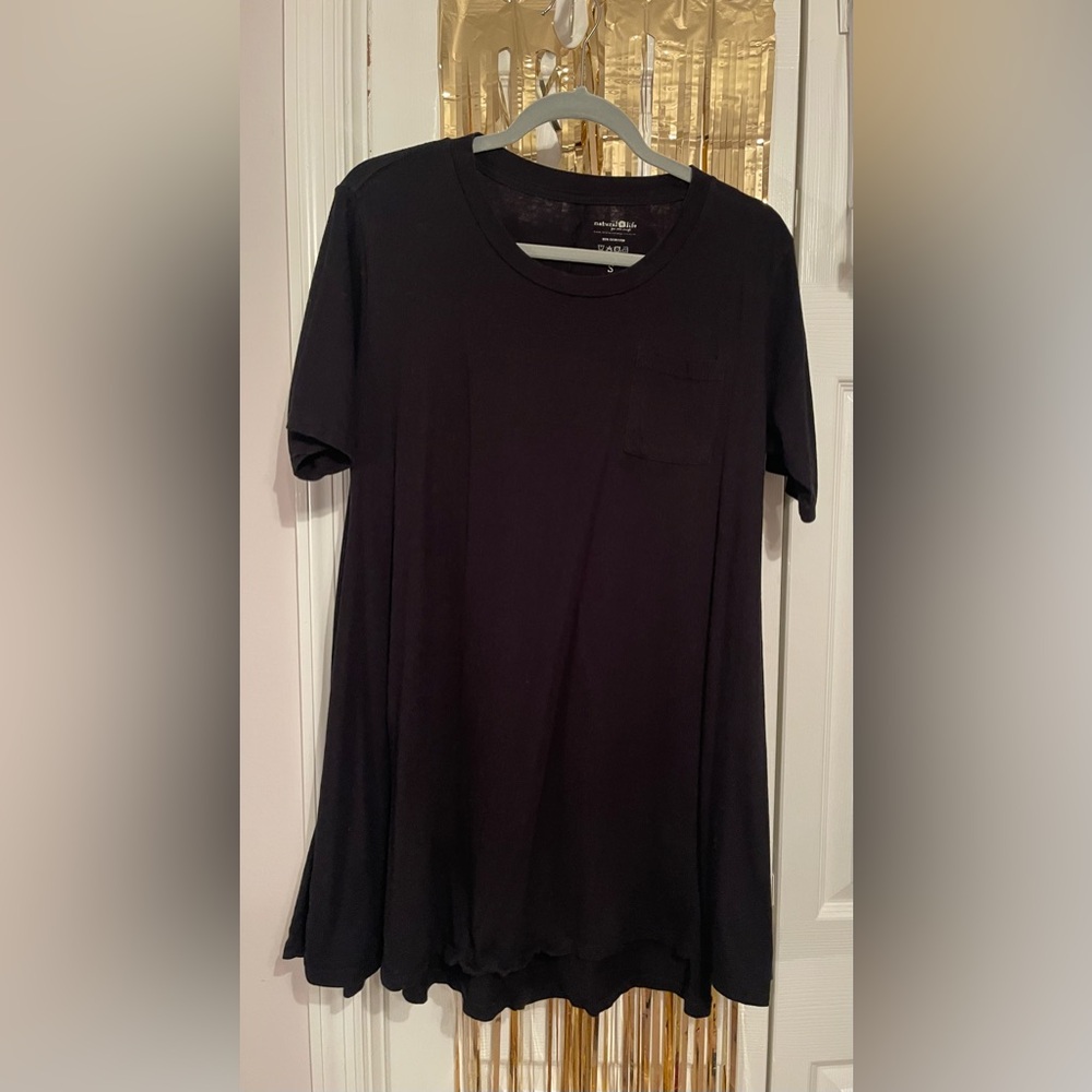 NATURAL LIFE Black T-shirt Short Sleeve Mini Dress